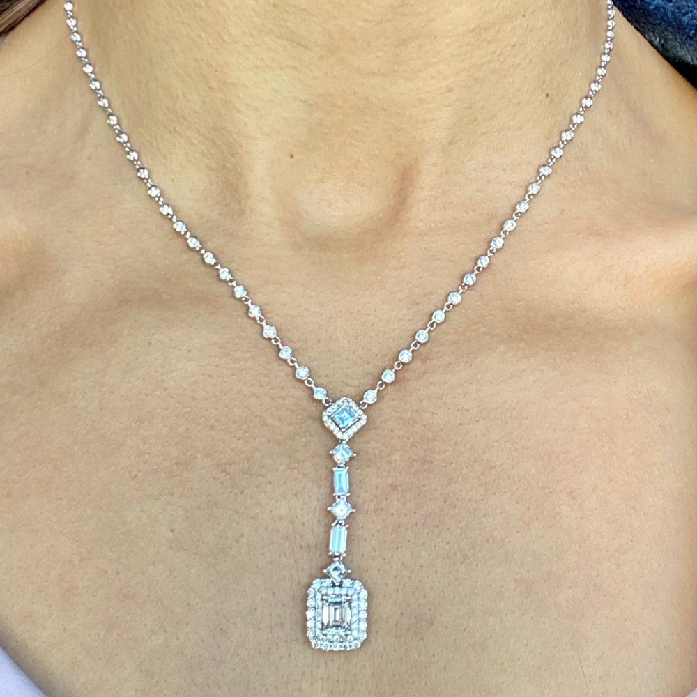 Odelia 5.57ct diamond lariat necklace